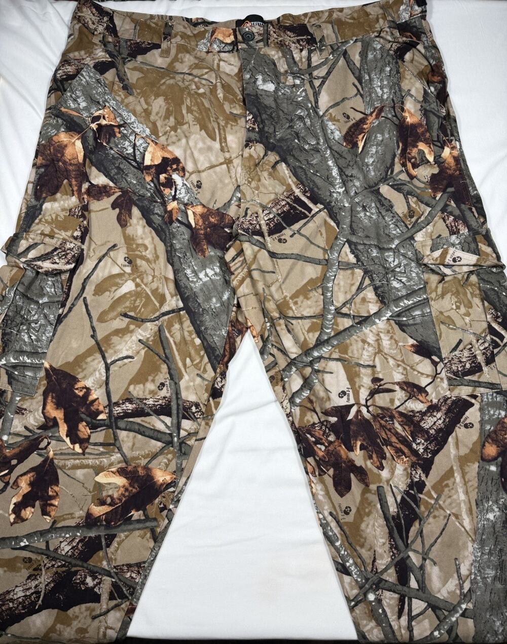 Outfitters Ridge Pants Men XXL 44/46 Camo Fusion 3-D Cargo Hunting Elastic Cuffs